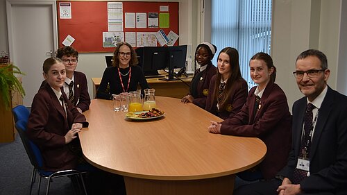 Alison and Senior Prefects from Oathall College