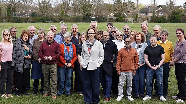 Group photo of local Liberal Democrat Councillors and campaigners and 