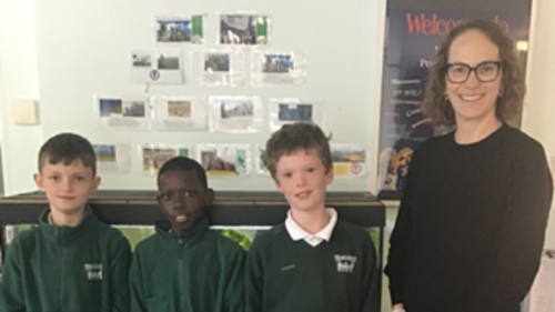 Alison with the debate club at Harlands