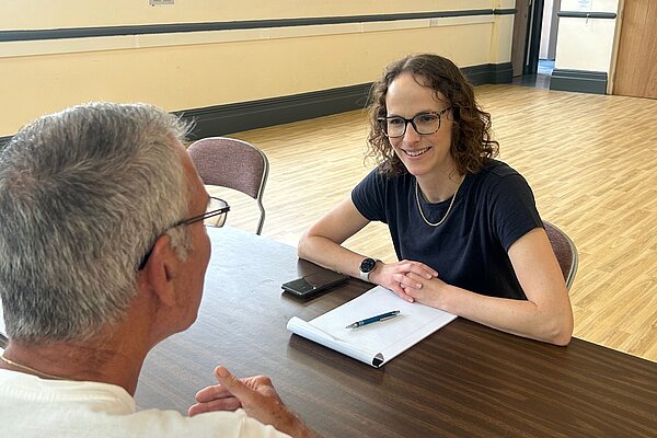 Alison at an in-person advice surgery