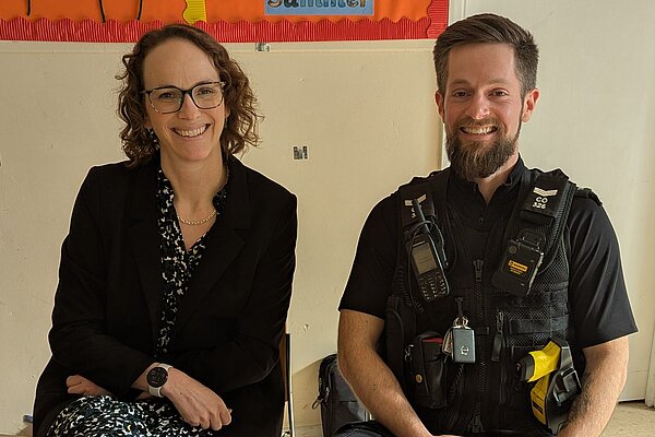 Alison with police officer