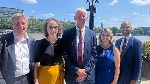 With my fellow Lib Dem Sussex Members of Parliament. From left to right, James MacCleary (Lewes), me, John Milne (Horsham), Jess Brown-Fuller (Chichester) and Josh Babarinde (Eastbourne)