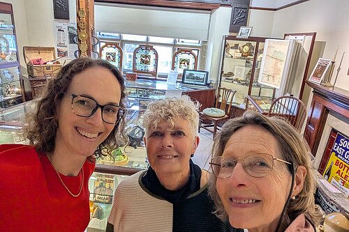 Alison at Cuckfield Museum with Phillipa and Sue
