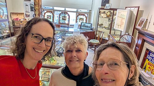 Alison at Cuckfield Museum with Phillipa and Sue