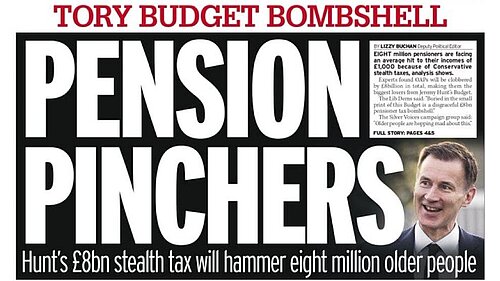 Front page of the Daily Mirrow, Friday 08 March 2024 The Daily Mirror 08 March 2024