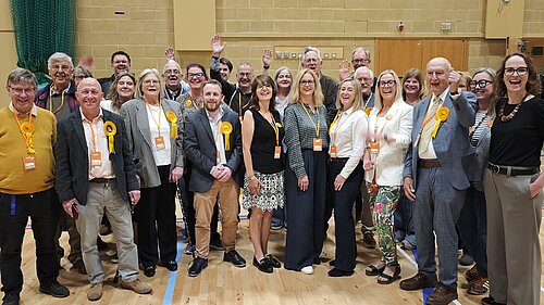 The Lib Dem team at the election count