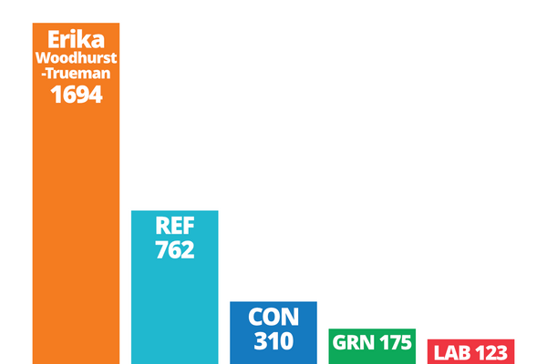Bar chart of the Hassocks & Burgess Hill South results