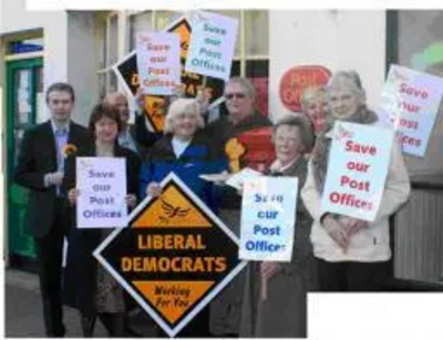 Serena and local campaigners launching the fight to save local post offices