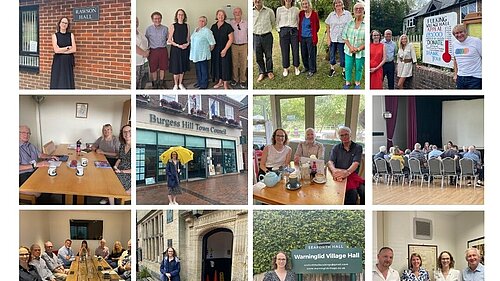 Collage of Alison's visits