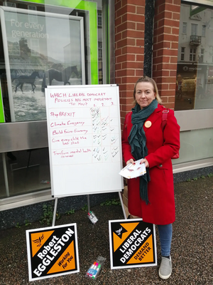 Samantha Payne helping out on Hayward Heath action day