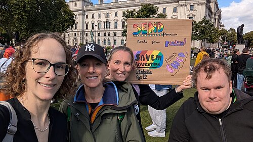 Alison with parents campaigning for better SEND provision