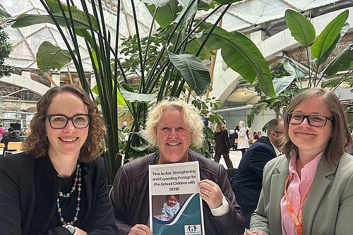 Alison in Portcullis house with Glenys and Pam from the National Portage Association 
