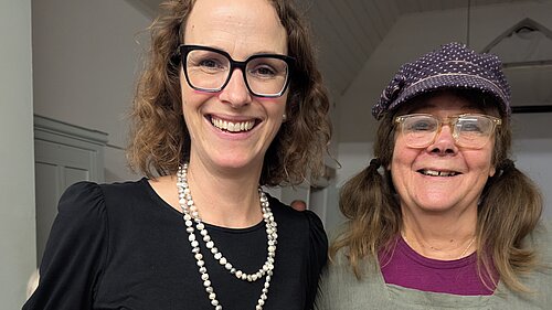 Alison Bennett MP with Sheila Marshall, Organiser of the Poynings People's Emergency Briefing