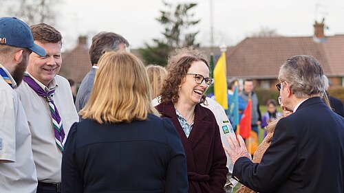 Alison at the Barns Green groundbreaking