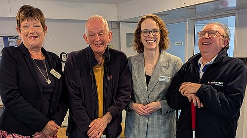 Alison with Oakwoods residents and staff